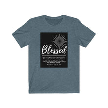 Load image into Gallery viewer, Unisex Jersey Short Sleeve Tee (Black Love Rocks Original Design - BLESSED)