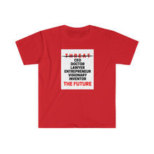 Load image into Gallery viewer, Men's Fitted Short Sleeve Tee (Black Love Rocks Original Design - The Future)