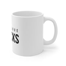 Load image into Gallery viewer, White Ceramic Mug (Black Love Rocks Original)