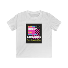 Load image into Gallery viewer, Kids Softstyle Tee (Black Love Rocks Original Design - Girl Boss)
