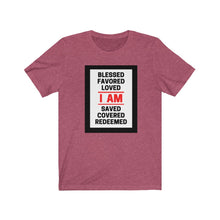 Load image into Gallery viewer, Unisex Jersey Short Sleeve Tee (Black Love Rocks Original - I AM)