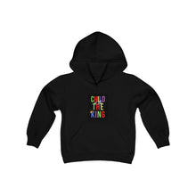 Load image into Gallery viewer, Youth Heavy Blend Hooded Sweatshirt (Black Love Rocks Original Design - Child of the King)