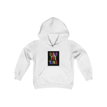 Load image into Gallery viewer, Youth Heavy Blend Hooded Sweatshirt (Black Love Rocks Original Design - Child of the King)