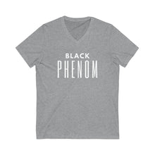 Load image into Gallery viewer, Unisex Jersey Short Sleeve V-Neck Tee (Black Love Rocks Original Design - PHENOM)