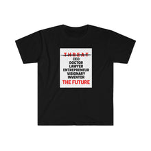 Load image into Gallery viewer, Men's Fitted Short Sleeve Tee (Black Love Rocks Original Design - The Future)