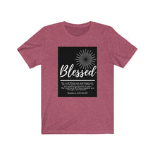 Load image into Gallery viewer, Unisex Jersey Short Sleeve Tee (Black Love Rocks Original Design - BLESSED)