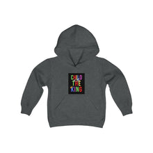 Load image into Gallery viewer, Youth Heavy Blend Hooded Sweatshirt (Black Love Rocks Original Design - Child of the King)