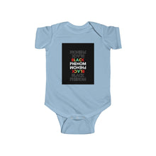 Load image into Gallery viewer, Infant Fine Jersey Bodysuit (Black Love Rocks Original Design - Black Phenom)