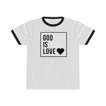 Load image into Gallery viewer, Unisex Ringer Tee (Black Love Rocks Original Design - God Is)