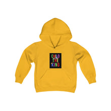 Load image into Gallery viewer, Youth Heavy Blend Hooded Sweatshirt (Black Love Rocks Original Design - Child of the King)