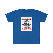 Load image into Gallery viewer, Men's Fitted Short Sleeve Tee (Black Love Rocks Original Design - The Future)