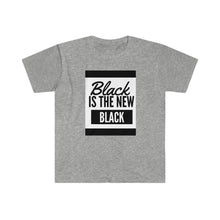 Load image into Gallery viewer, Men's Fitted Short Sleeve Tee (Black Love Rocks Original Design - Black Is)