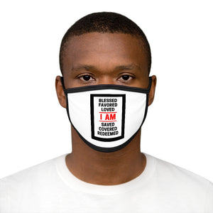 Mixed-Fabric Face Mask (Black Love Rocks Official - I AM)