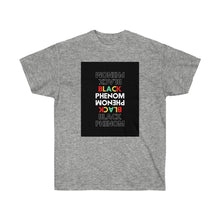 Load image into Gallery viewer, Unisex Ultra Cotton Tee (Black Love Rocks Original Design - Black Phenom)