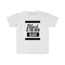 Load image into Gallery viewer, Men's Fitted Short Sleeve Tee (Black Love Rocks Original Design - Black Is)