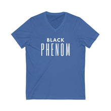 Load image into Gallery viewer, Unisex Jersey Short Sleeve V-Neck Tee (Black Love Rocks Original Design - PHENOM)