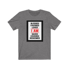 Load image into Gallery viewer, Unisex Jersey Short Sleeve Tee (Black Love Rocks Original - I AM)