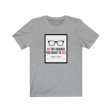 Load image into Gallery viewer, Unisex Jersey Short Sleeve Tee (Black Love Rocks Original Design - Be the Change)