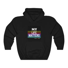 Load image into Gallery viewer, Unisex Heavy Blend™ Hooded Sweatshirt (Black Love Rocks Original Design - My Life)