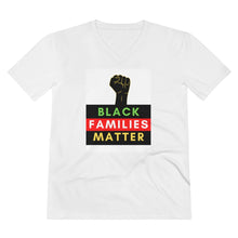 Load image into Gallery viewer, Men's Lightweight V-Neck Tee (Black Love Rocks Original Design - Black Families)