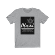 Load image into Gallery viewer, Unisex Jersey Short Sleeve Tee (Black Love Rocks Original Design - BLESSED)