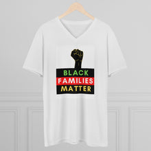 Load image into Gallery viewer, Men's Lightweight V-Neck Tee (Black Love Rocks Original Design - Black Families)