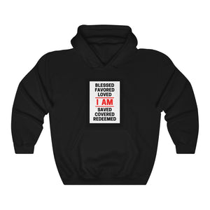 Unisex Heavy Blend™ Hooded Sweatshirt (Black Love Rocks Original - I AM)