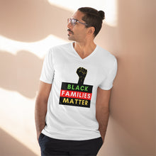 Load image into Gallery viewer, Men&#39;s Lightweight V-Neck Tee (Black Love Rocks Original Design - Black Families)
