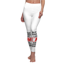 Load image into Gallery viewer, Women&#39;s Cut &amp; Sew Casual Leggings (Black Love Rocks Original - I AM)
