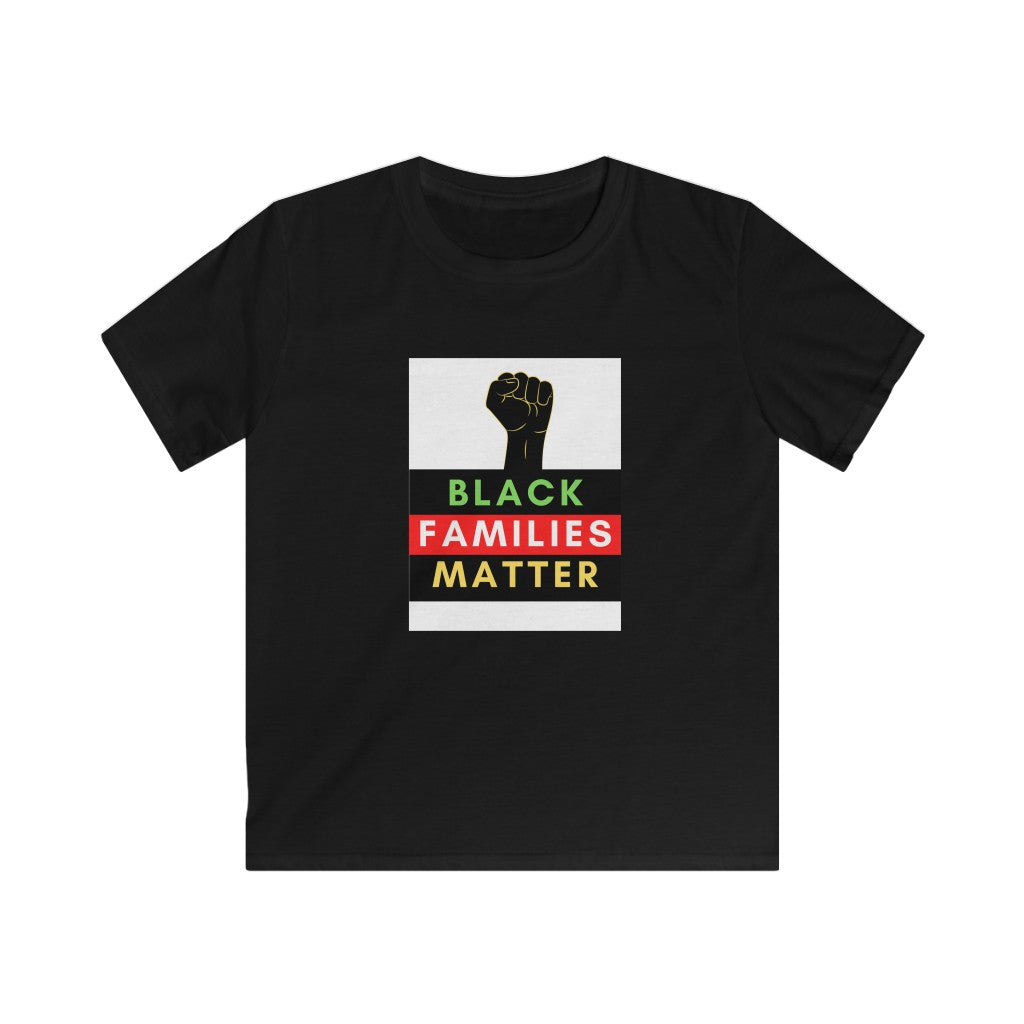 Kids Softstyle Tee (Black Love Rocks Original Design - Black Families)