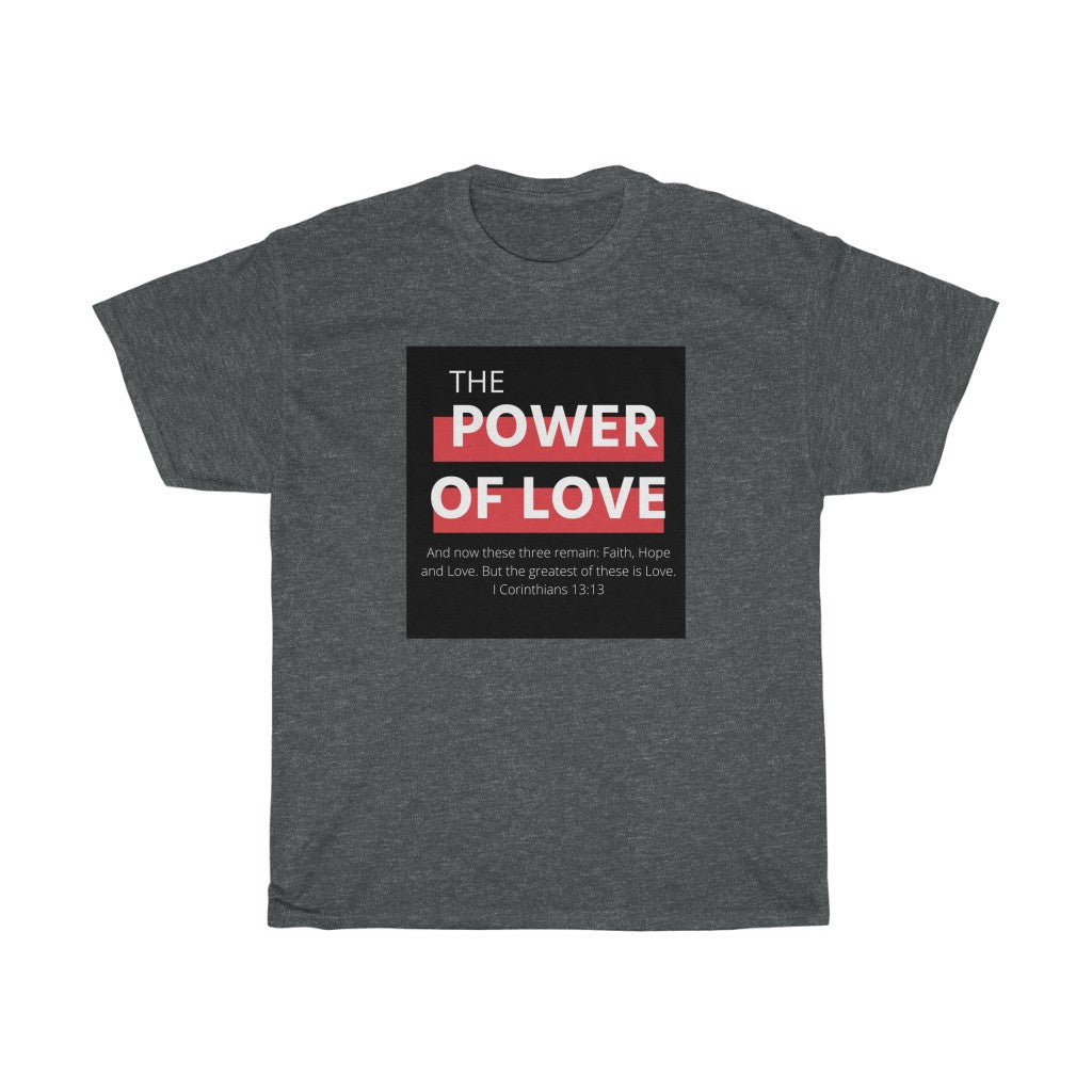 Unisex Heavy Cotton Tee (Black Love Rocks Original Design - Power of Love)