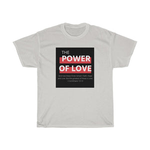 Unisex Heavy Cotton Tee (Black Love Rocks Original Design - Power of Love)