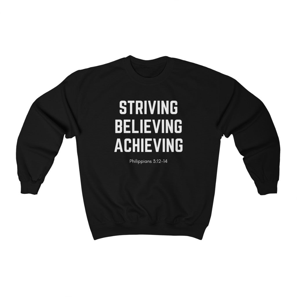 Unisex Heavy Blend™ Crewneck Sweatshirt (Black Love Rocks Original Design - STRIVE)