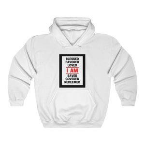 Unisex Heavy Blend™ Hooded Sweatshirt (Black Love Rocks Original - I AM)