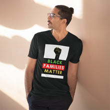 Load image into Gallery viewer, Men&#39;s Lightweight V-Neck Tee (Black Love Rocks Original Design - Black Families)
