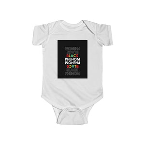 Infant Fine Jersey Bodysuit (Black Love Rocks Original Design - Black Phenom)