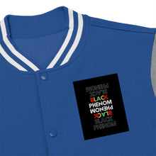Load image into Gallery viewer, Men&#39;s Varsity Jacket (Black Love Rocks Official - PHENOM)
