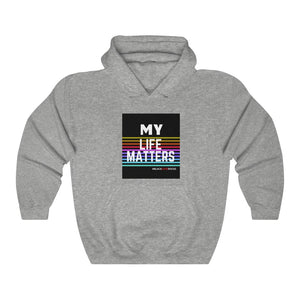 Unisex Heavy Blend™ Hooded Sweatshirt (Black Love Rocks Original Design - My Life)