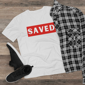 Lightweight V-Neck Tee (Black Love Rocks Official Design - I'm Saved)