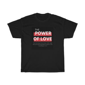 Unisex Heavy Cotton Tee (Black Love Rocks Original Design - Power of Love)