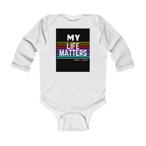 Infant Long Sleeve Bodysuit (Black Love Rocks Original Design - My Life)