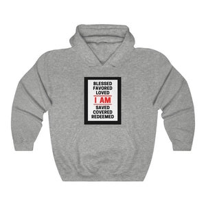 Unisex Heavy Blend™ Hooded Sweatshirt (Black Love Rocks Original - I AM)