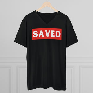 Lightweight V-Neck Tee (Black Love Rocks Official Design - I'm Saved)