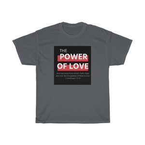 Unisex Heavy Cotton Tee (Black Love Rocks Original Design - Power of Love)