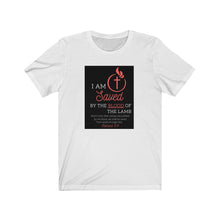 Load image into Gallery viewer, Unisex Jersey Short Sleeve Tee (Black Love Rocks Original Design - I AM SAVED)
