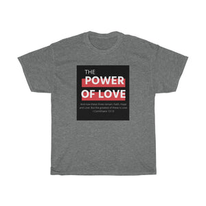 Unisex Heavy Cotton Tee (Black Love Rocks Original Design - Power of Love)