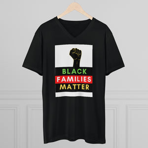 Men's Lightweight V-Neck Tee (Black Love Rocks Original Design - Black Families)