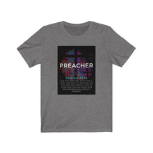 Load image into Gallery viewer, Unisex Jersey Short Sleeve Tee (Black Love Rocks Original Design - Preacher)
