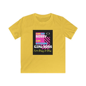 Kids Softstyle Tee (Black Love Rocks Original Design - Girl Boss)