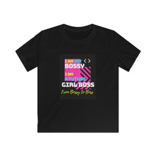 Load image into Gallery viewer, Kids Softstyle Tee (Black Love Rocks Original Design - Girl Boss)
